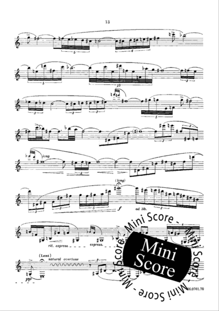 Sonate our Clarinette Solo Clarinet Solo scores gallery preview page 15