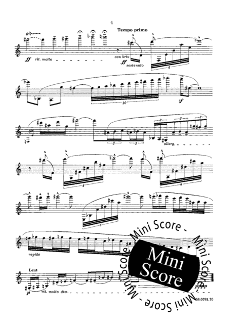 Sonate our Clarinette Solo Clarinet Solo scores gallery preview page 6