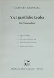 Kronberg: Vier geistliche Lieder (SSA)