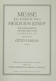 Messe zu Ehren des heiligen Josef