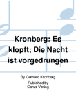 Kronberg: Es klopft; Die Nacht ist vorgedrungen