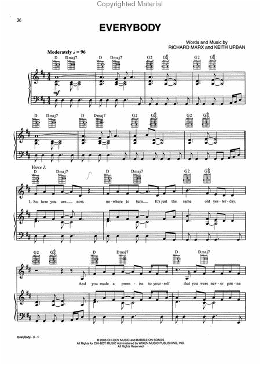 2008 Greatest Country Hits Piano, Vocal, Guitar scores gallery preview page 4
