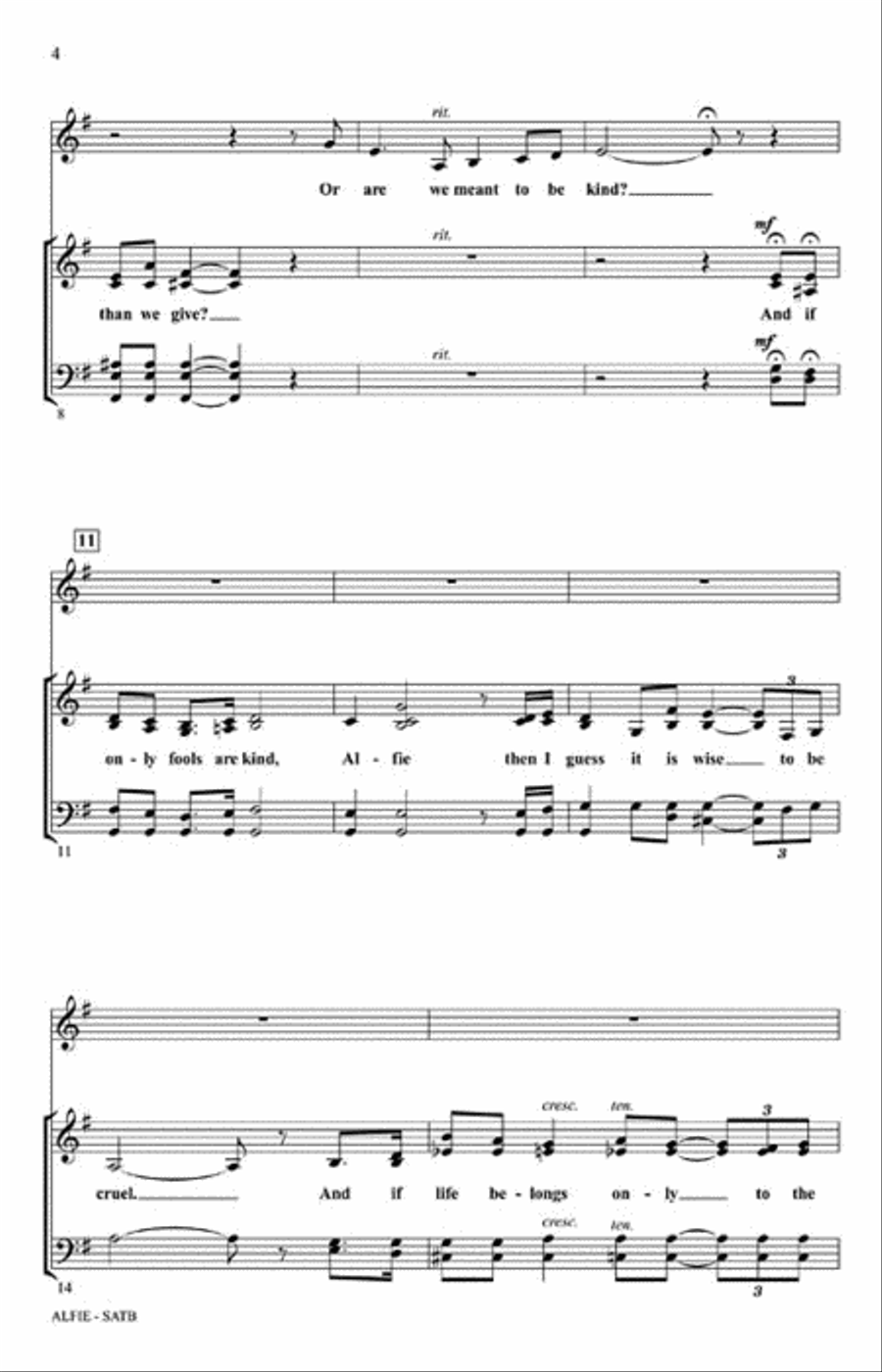 Alfie Alfie 4-Part scores gallery preview page 3