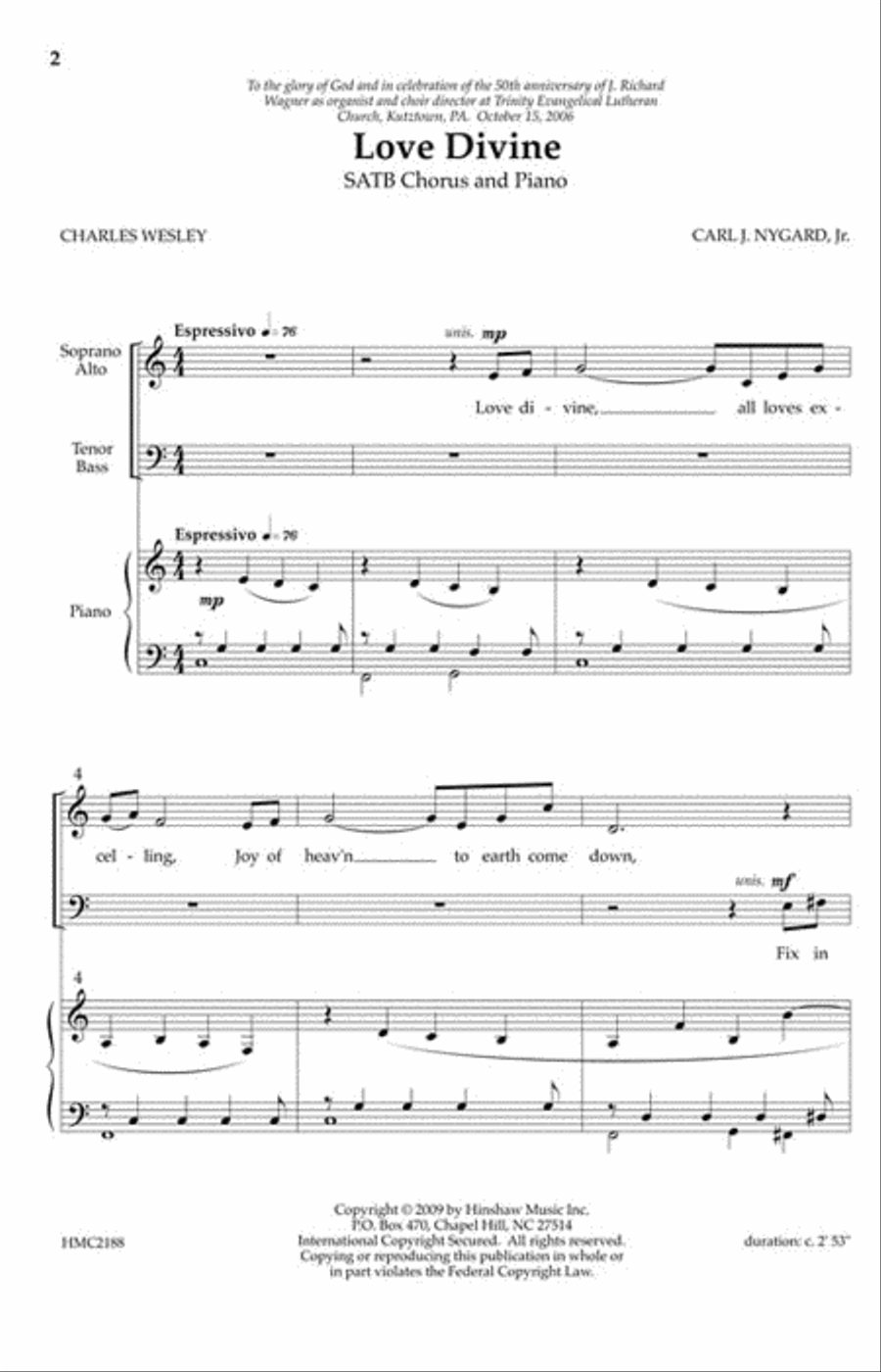 Love Divine Love Divine 4-Part scores gallery preview page 2
