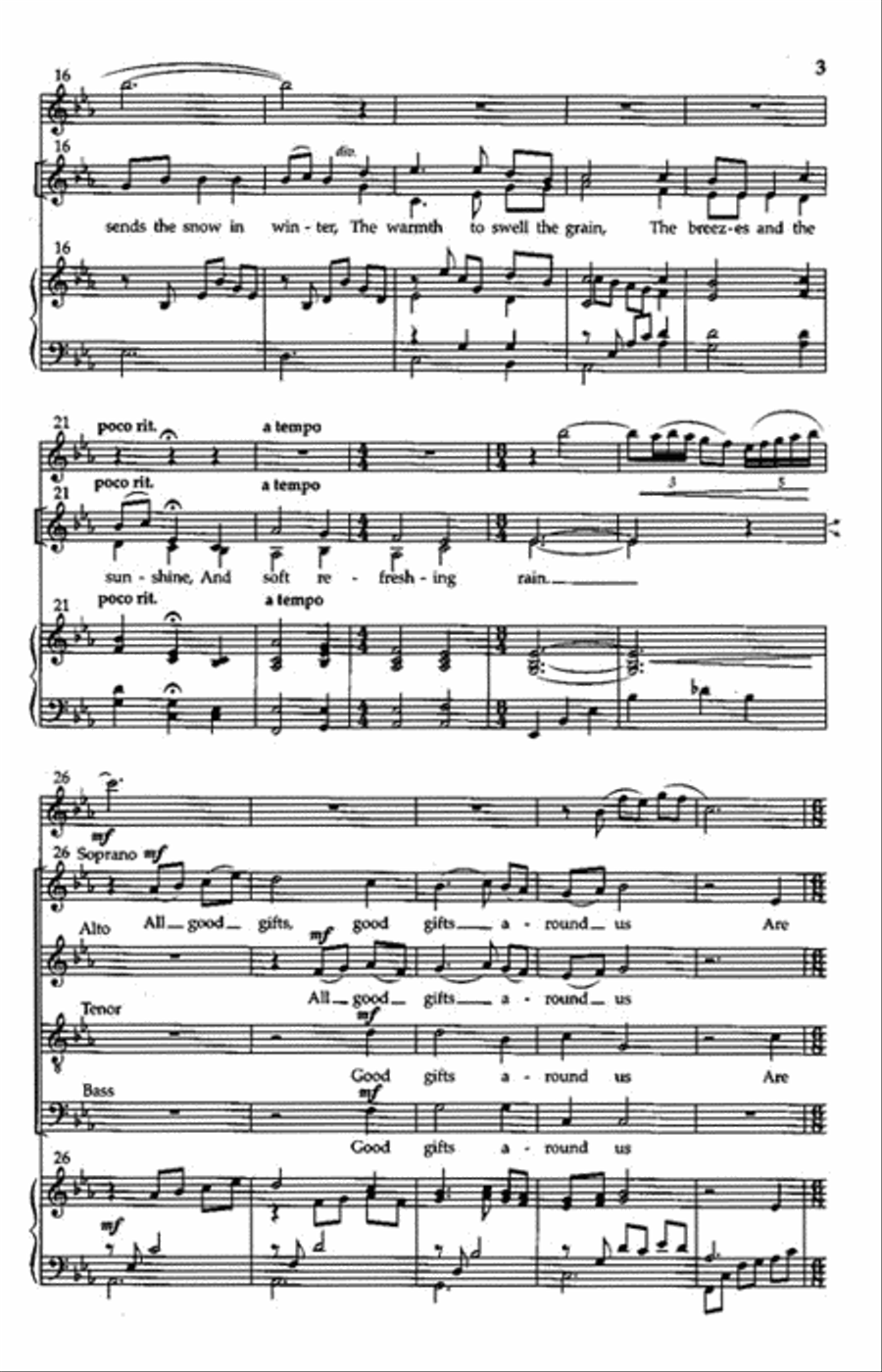 We Plow the Fields We Plow the Fields 4-Part scores gallery preview page 3