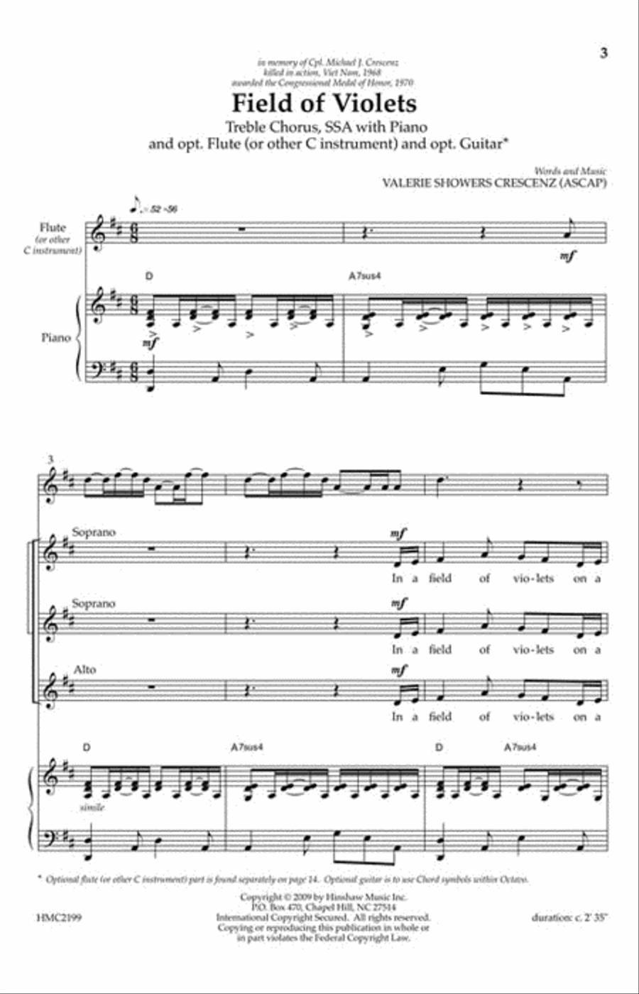 Field of Violets Field of Violets SSA scores gallery preview page 2