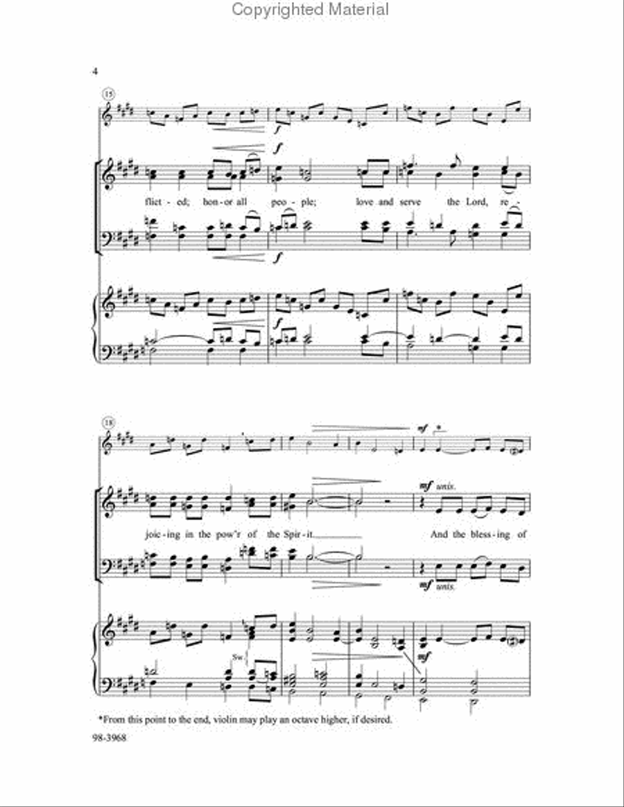 Go Out into the World in Peace Choir scores gallery preview page 3