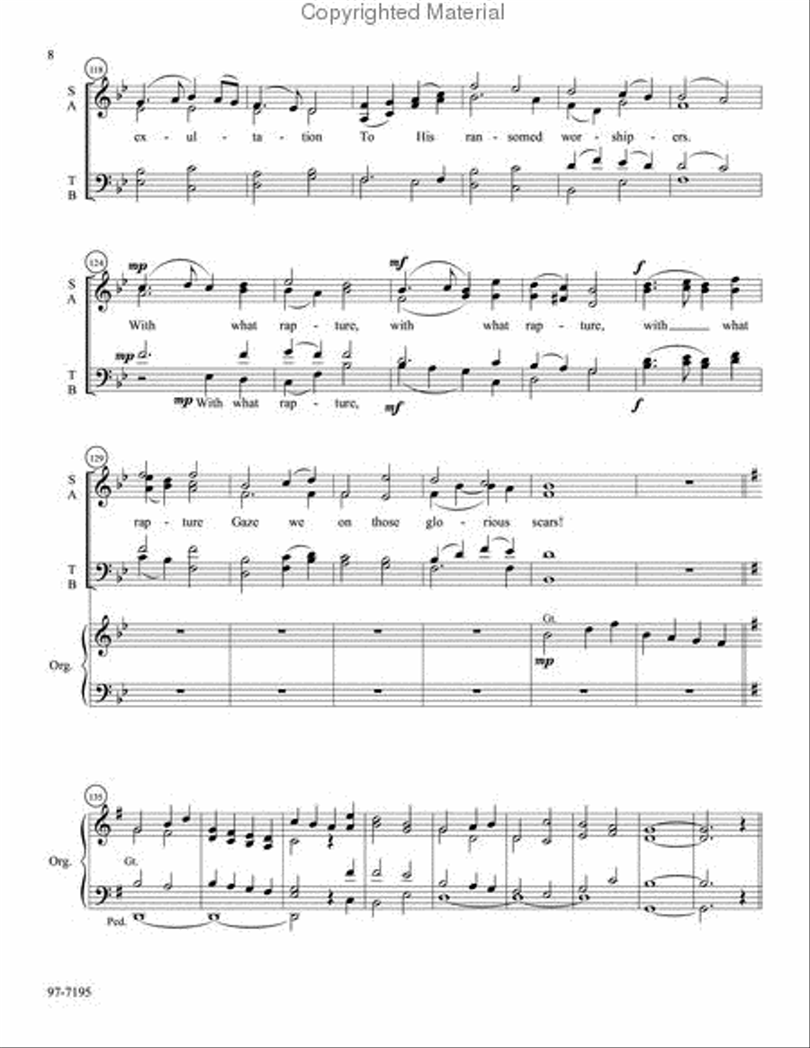 Lo, He Comes with Clouds Descending (Full Score) Choir scores gallery preview page 4