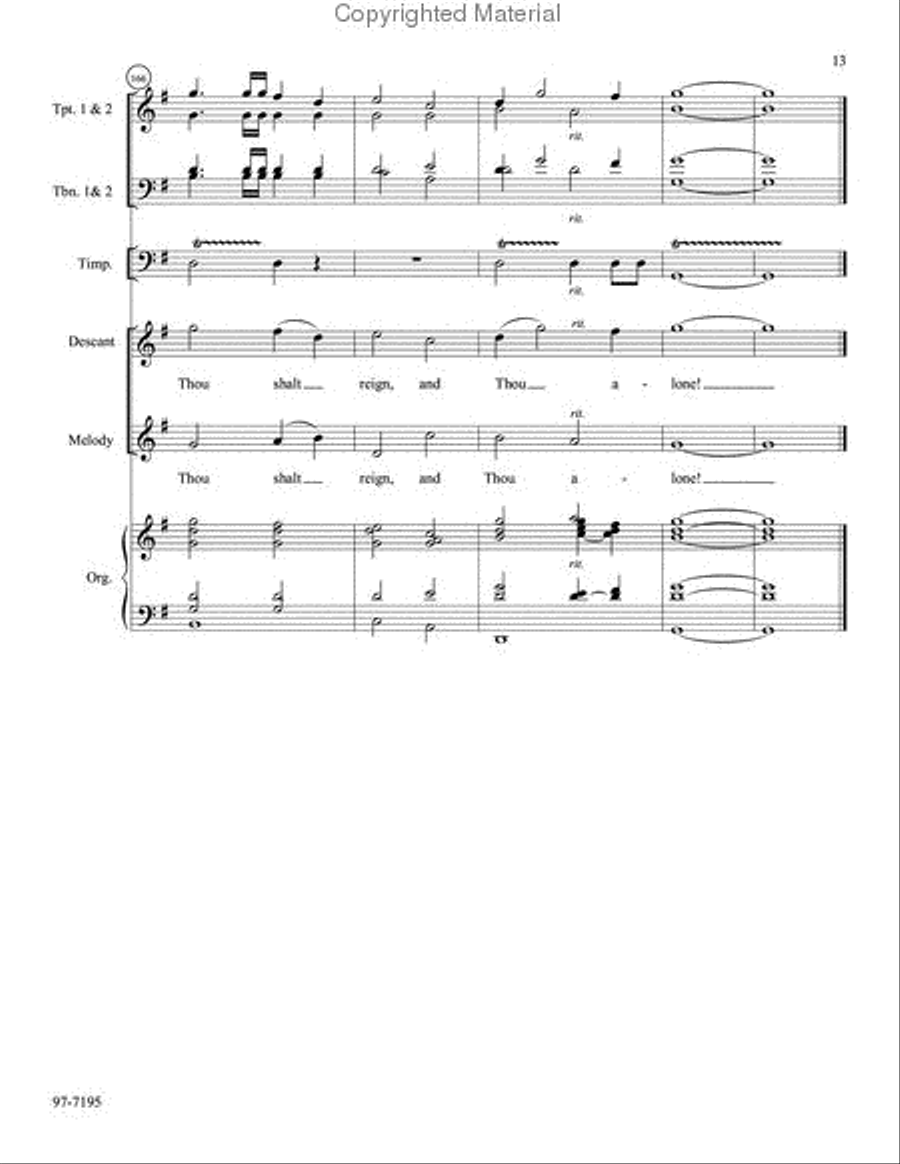 Lo, He Comes with Clouds Descending (Full Score) Choir scores gallery preview page 6