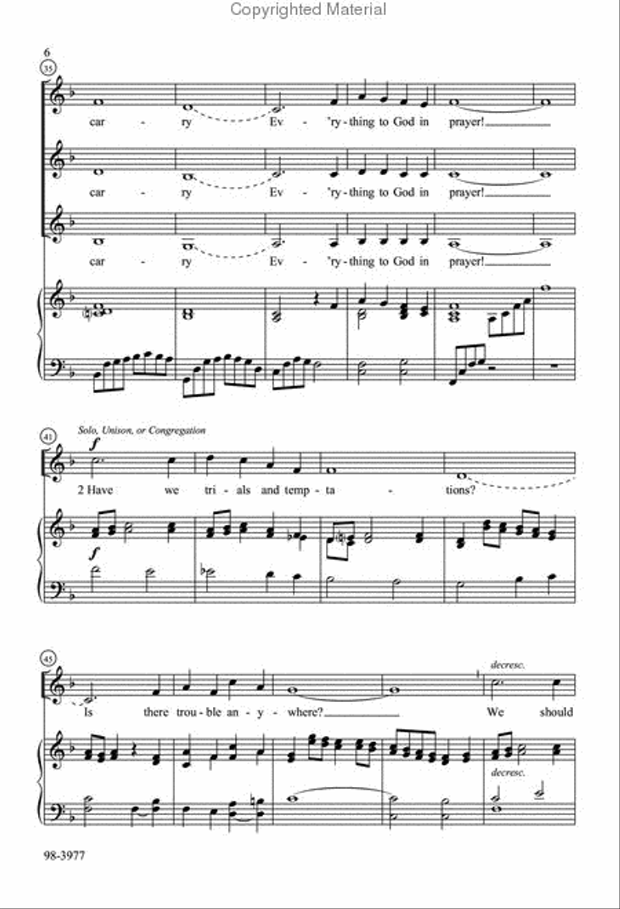 What a Friend We Have in Jesus (Christopherson) Choir scores gallery preview page 4