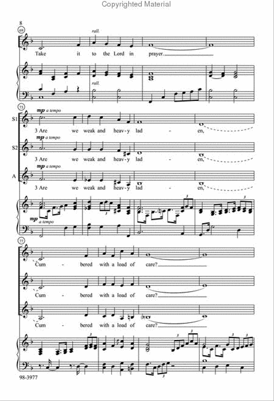 What a Friend We Have in Jesus (Christopherson) Choir scores gallery preview page 5
