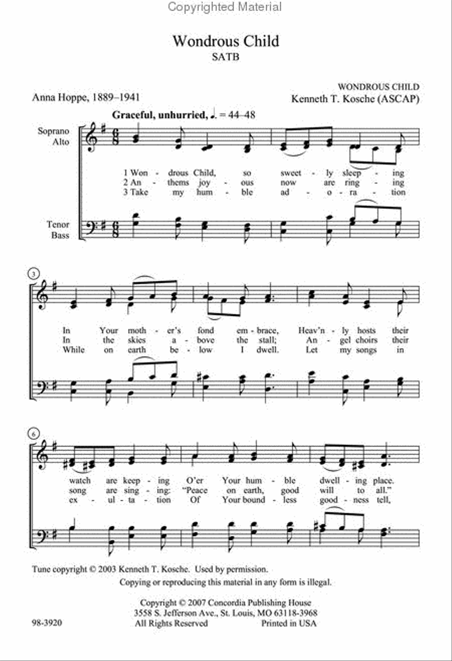 Wondrous Child Choir scores gallery preview page 2