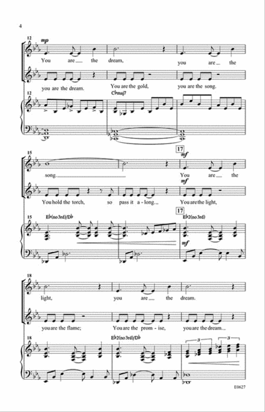 You Are the Light (Olympic Fanfare) SSA scores gallery preview page 3