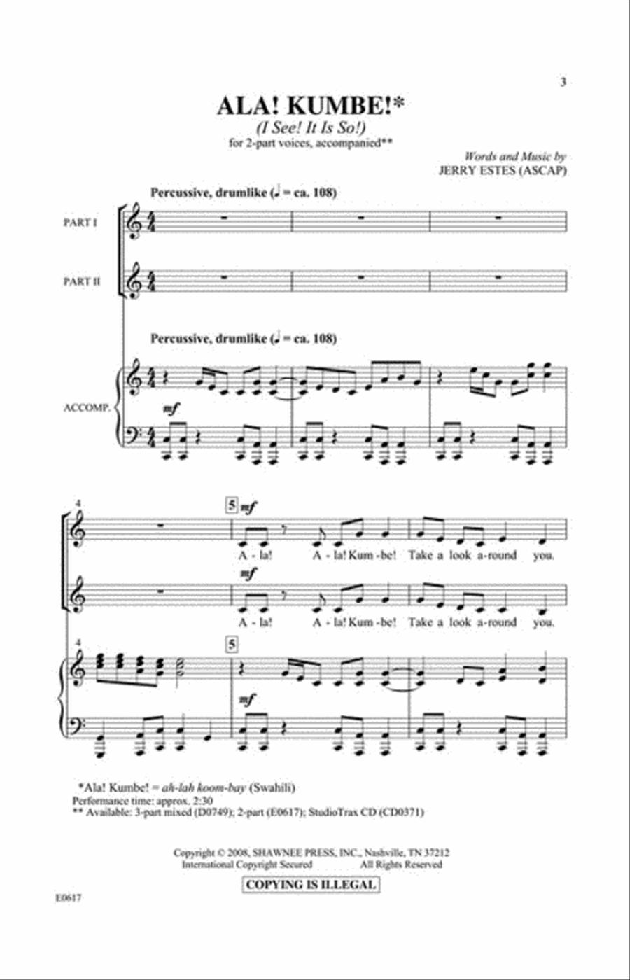 Ala! Kumbe! (I See! It Is So!) 2-Part scores gallery preview page 2