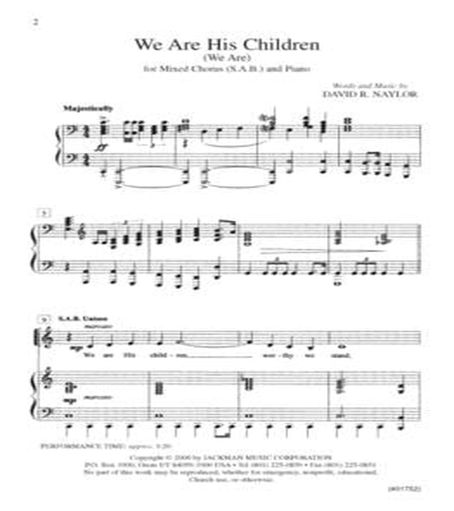 We Are His Children We Are His Children 3-Part scores gallery preview page 2