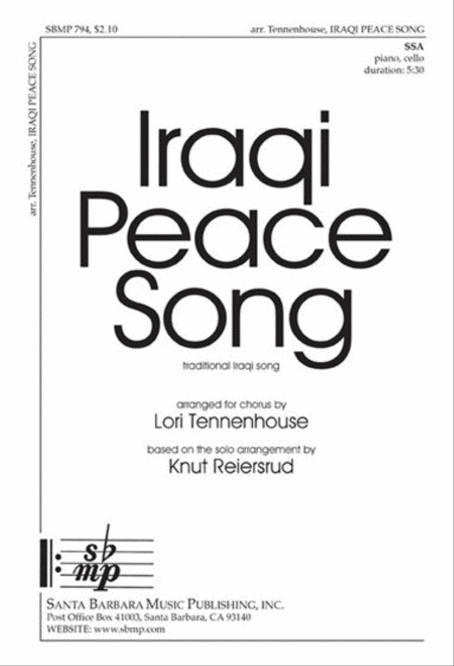Iraqi Peace Song - SA Octavo SA scores gallery preview page 1