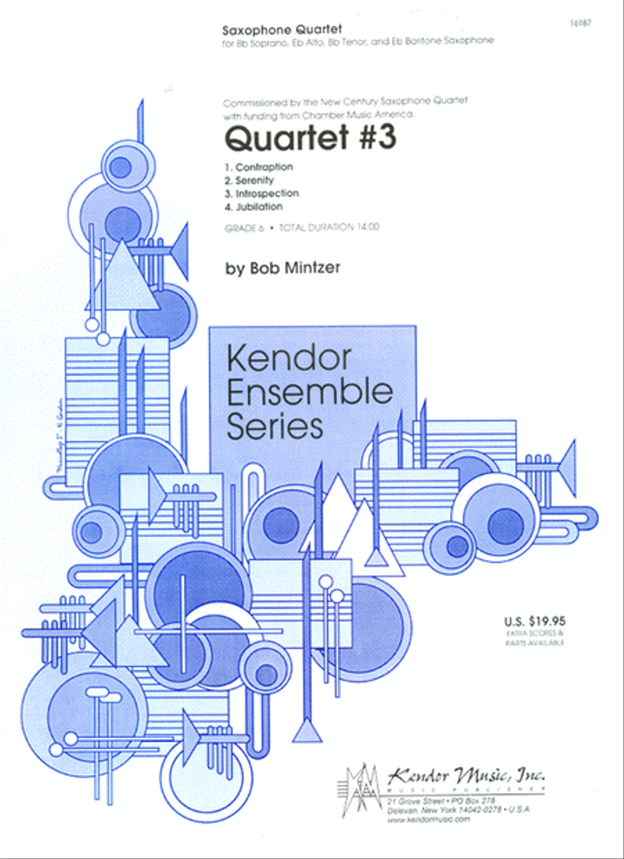 Quartet #3 In Three Movements Saxophone Quartet scores gallery preview page 1
