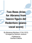 Two Bass Arias for Abramo from Isacco figura del Redentore (piano-vocal score)
