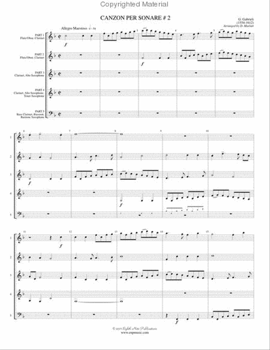 Canzon per Sonare #2 Canzon per Sonare #2 Woodwind Ensemble scores gallery preview page 2