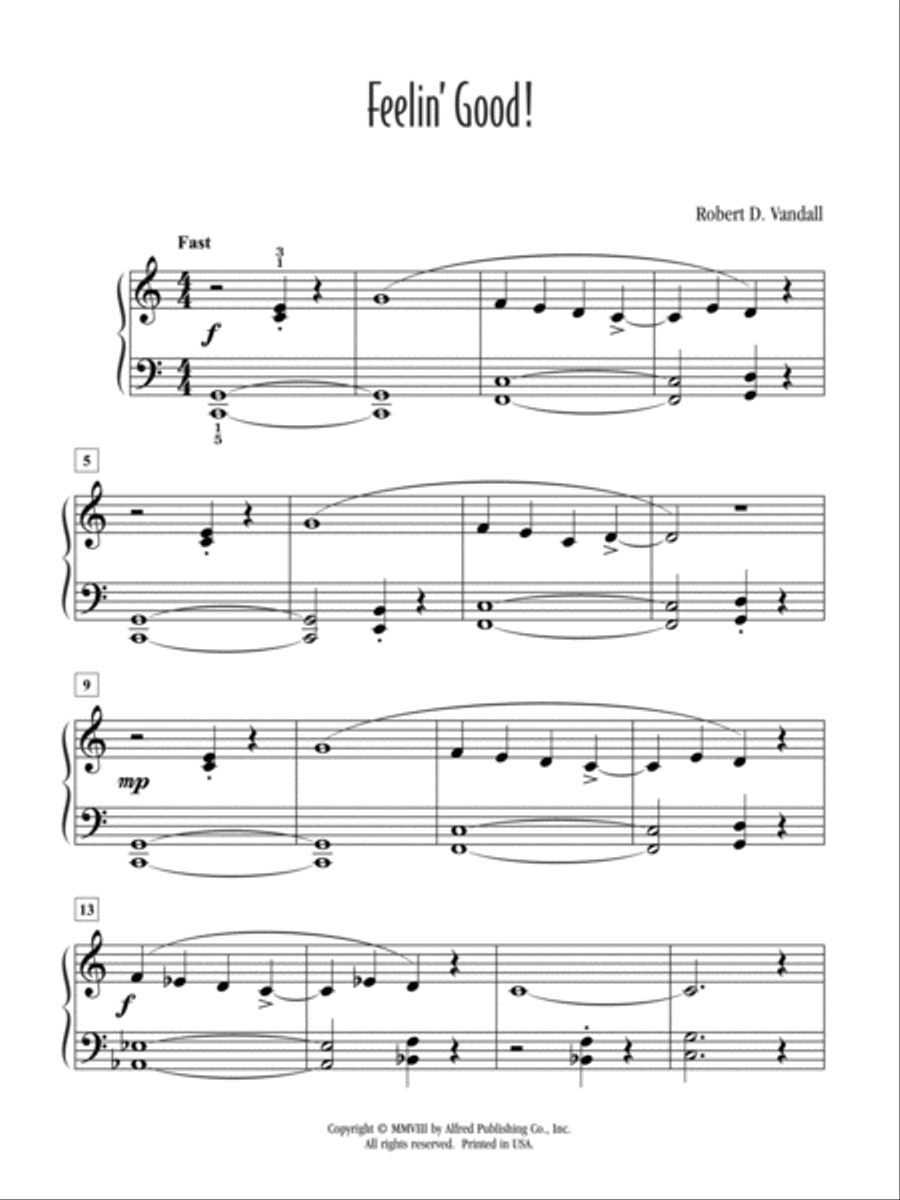 Feelin' Good! Feelin' Good! Easy Piano scores gallery preview page 2