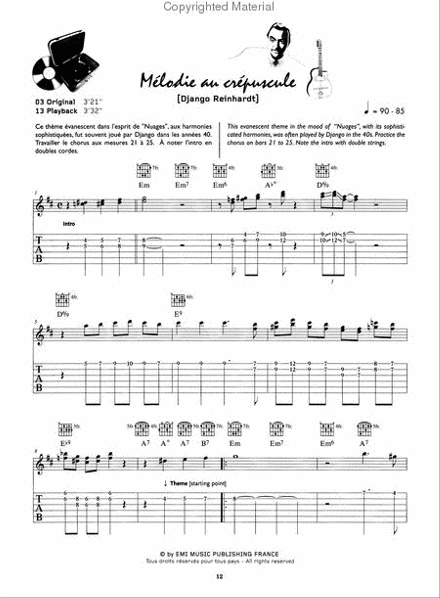Easy Django Electric Guitar scores gallery preview page 4