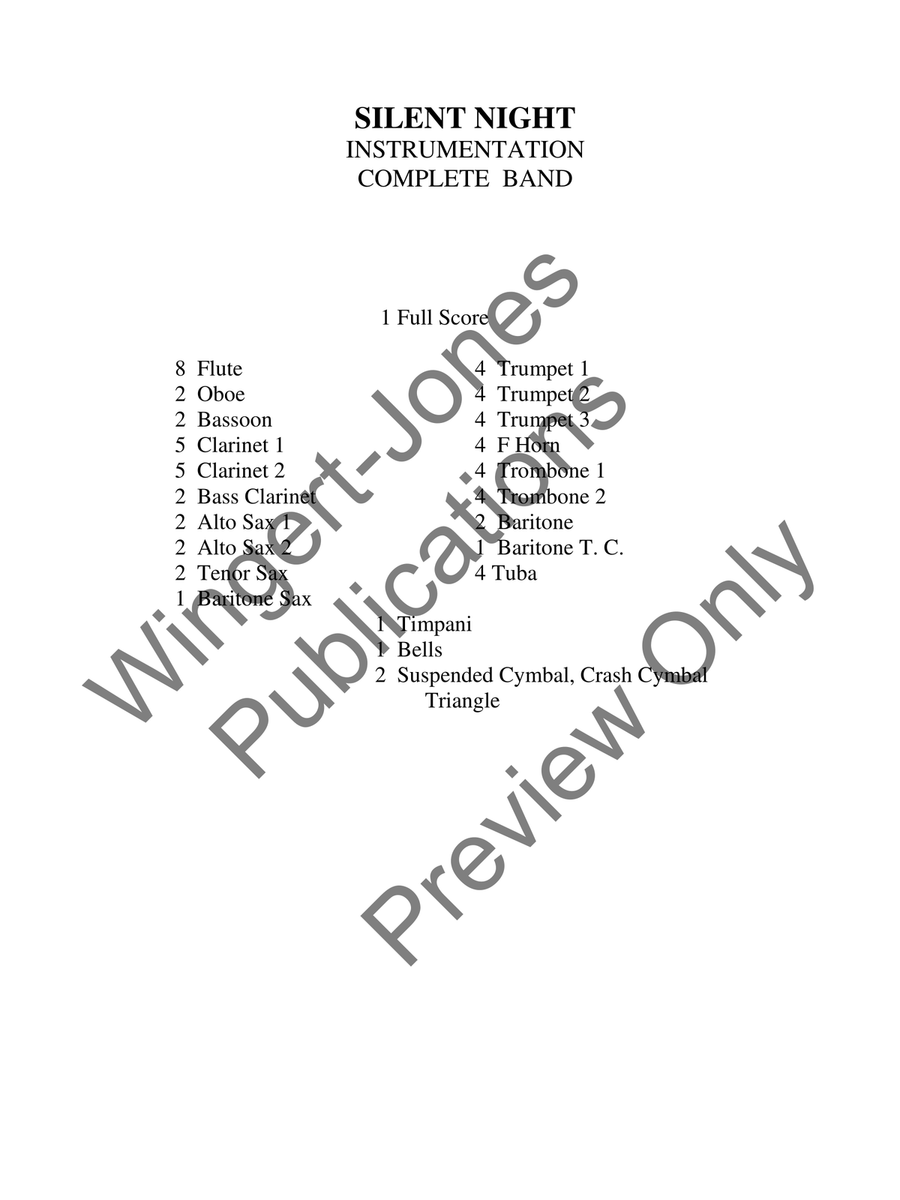 Silent Night Silent Night Concert Band scores gallery preview page 3