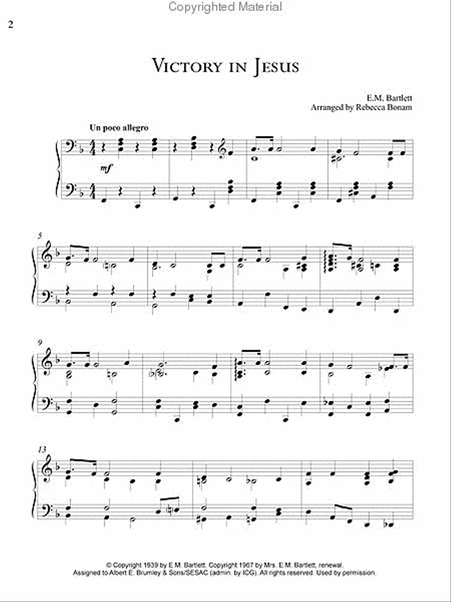 Victory in Jesus Piano Solo scores gallery preview page 2