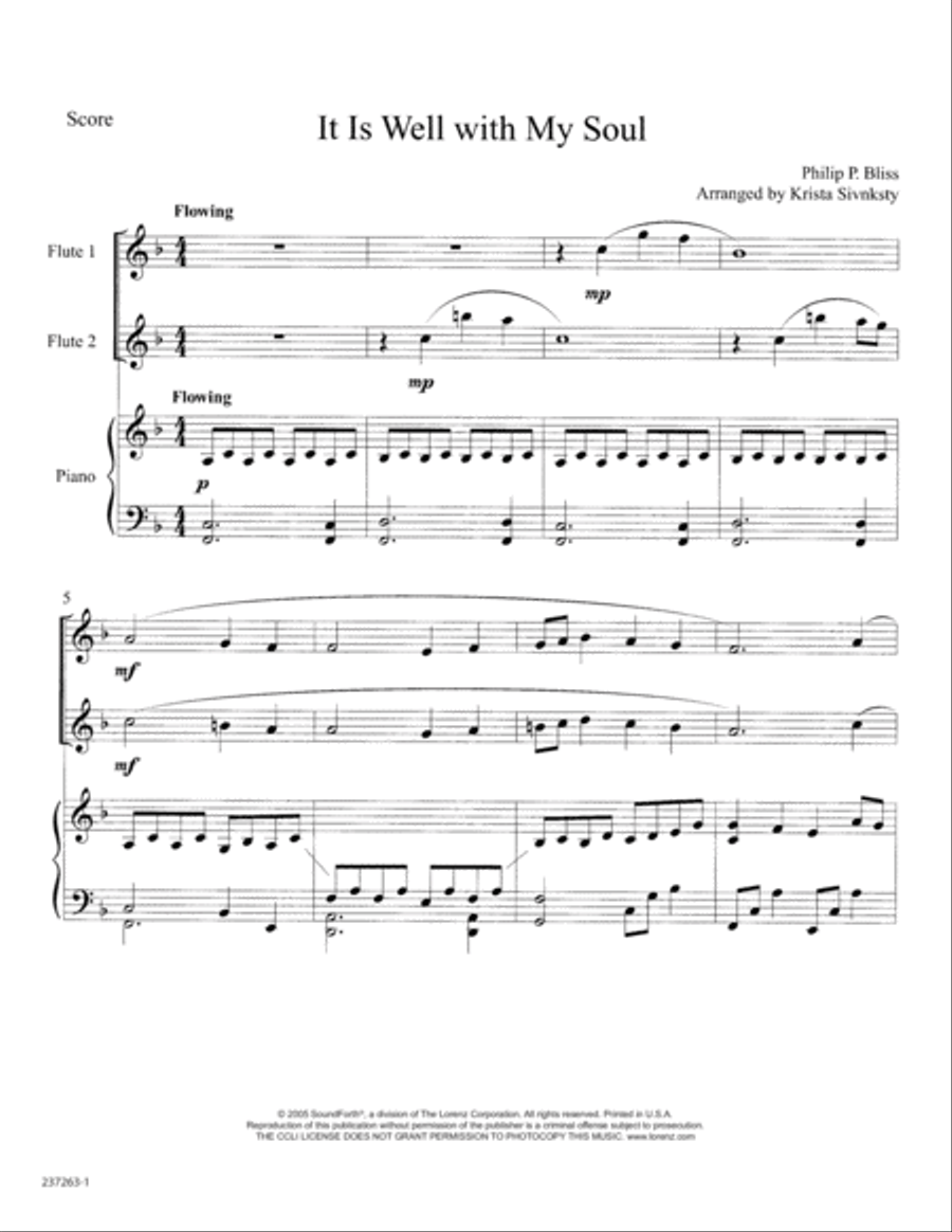 It Is Well with My Soul Flute scores gallery preview page 2
