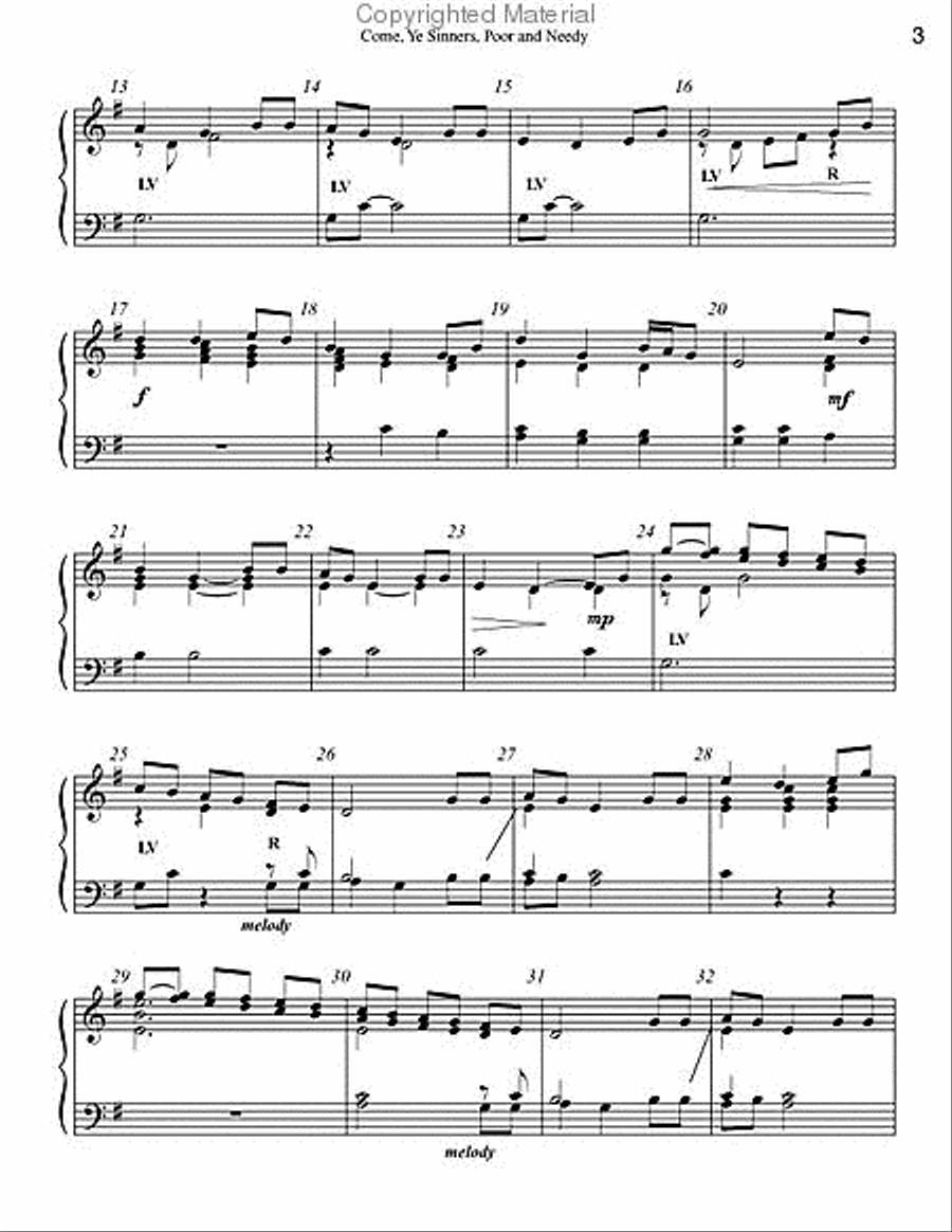 Come, Ye Sinners, Poor and Needy 2-Octaves scores gallery preview page 3