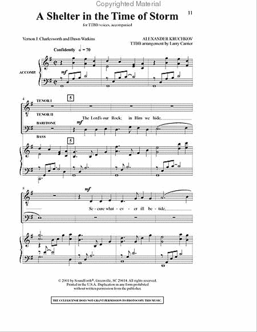 Love Lifted Me TTBB scores gallery preview page 4