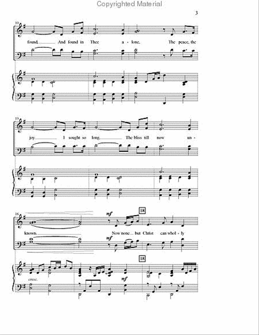 None but Christ Can Satisfy 4-Part scores gallery preview page 3
