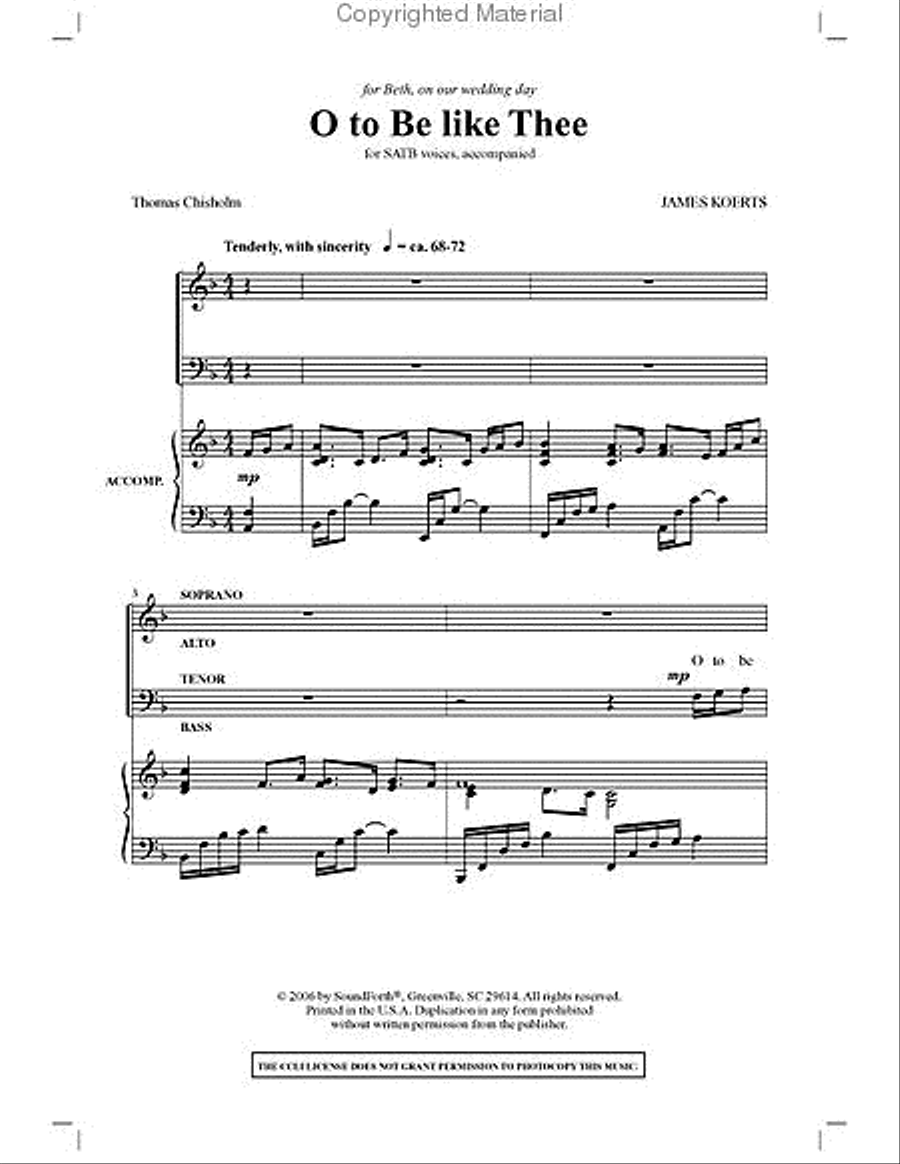 O to Be Like Thee 4-Part scores gallery preview page 2