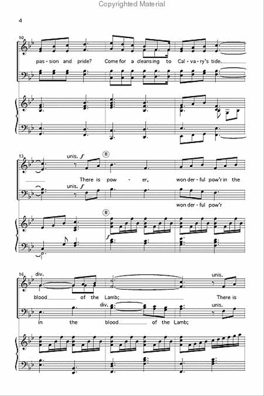 Power in the Blood 4-Part scores gallery preview page 3