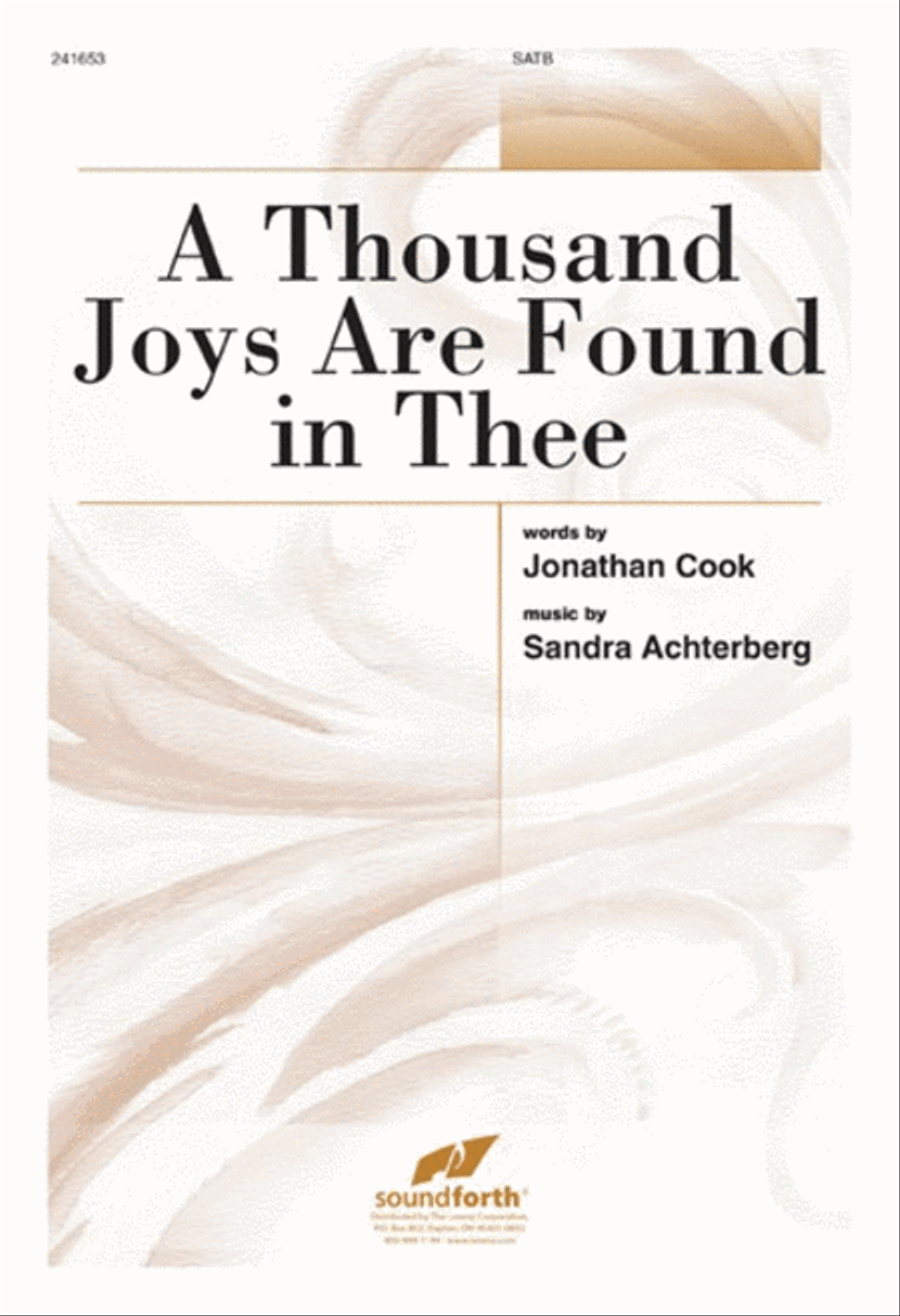 A Thousand Joys Are Found in Thee 4-Part scores gallery preview page 1