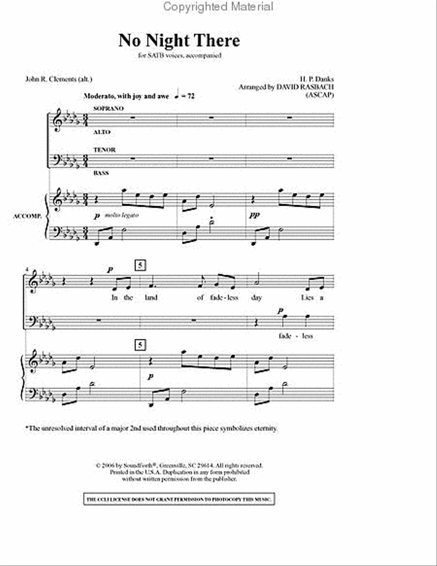 No Night There 4-Part scores gallery preview page 2