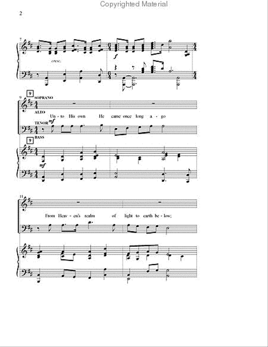 Unto His Own - Spiral-bound edition 4-Part scores gallery preview page 3