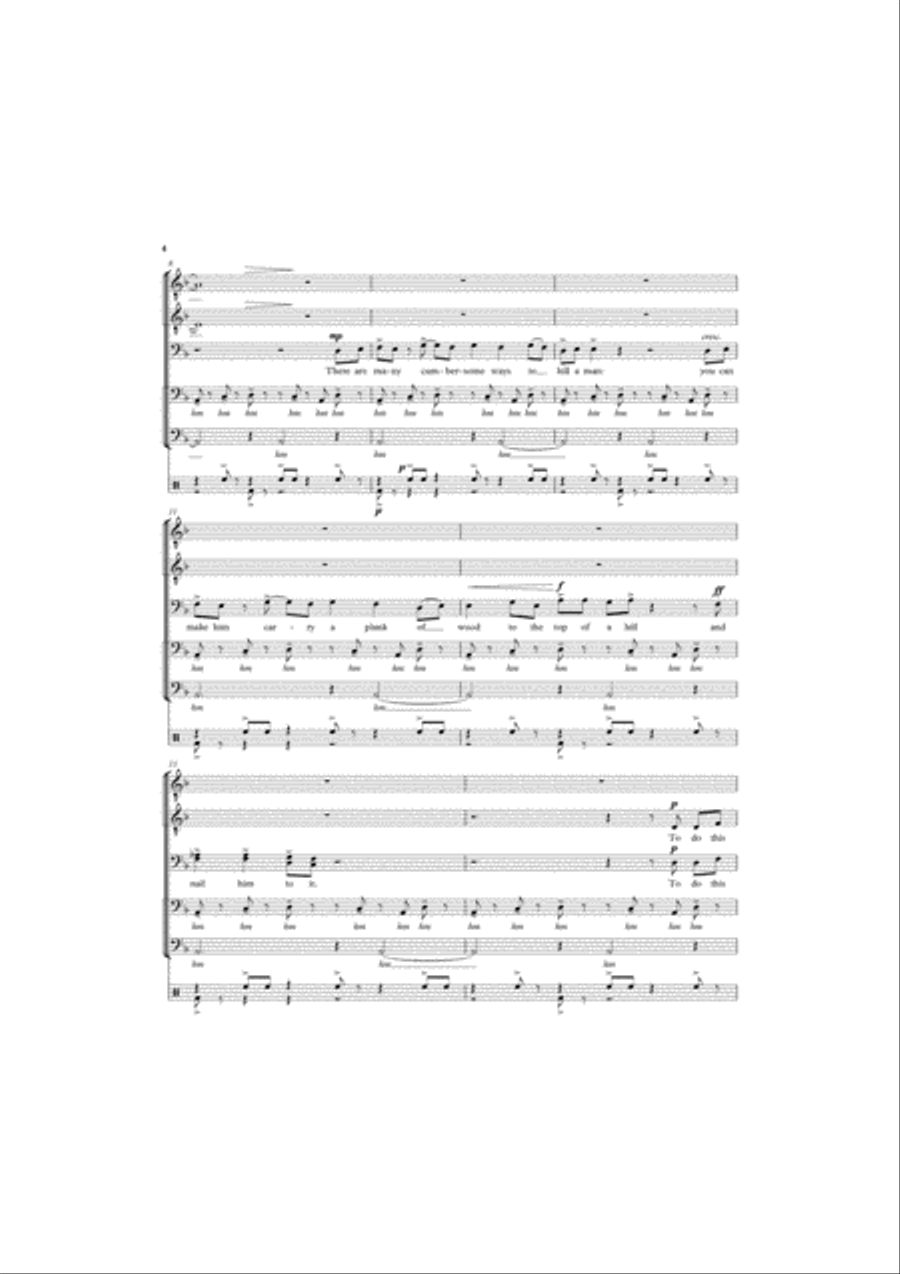 Five Ways to Kill a Man Men's Choir scores gallery preview page 3