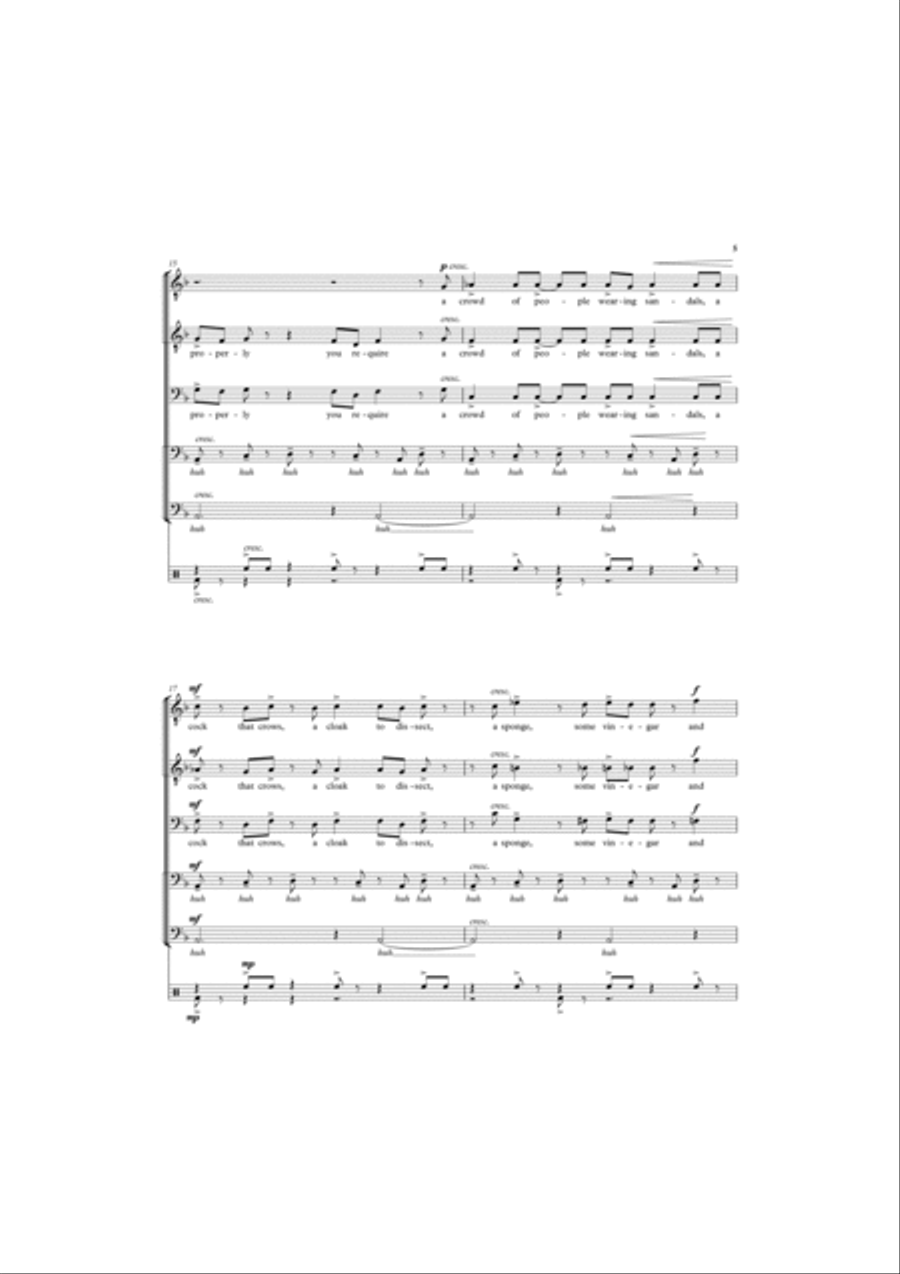 Five Ways to Kill a Man Men's Choir scores gallery preview page 4