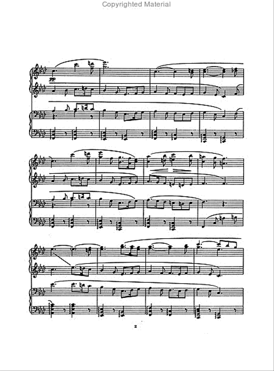 Fantasia on Greensleeves Piano Duet scores gallery preview page 3