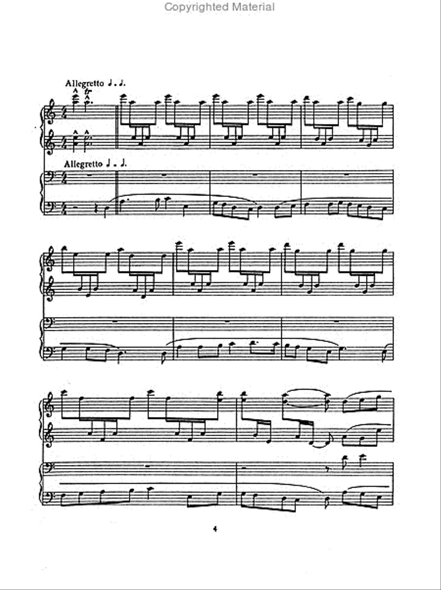 Fantasia on Greensleeves Piano Duet scores gallery preview page 4