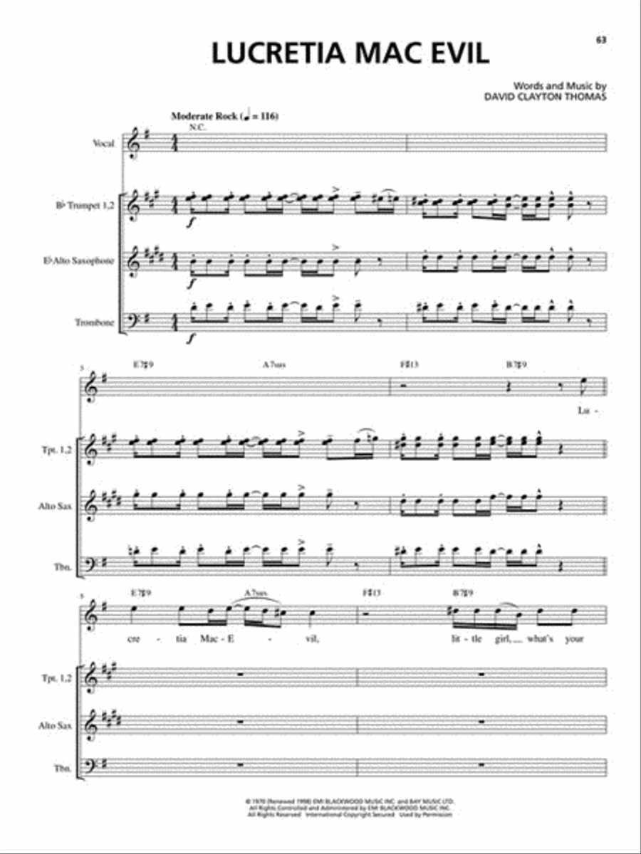 Funk/Disco Horn Section Saxophone scores gallery preview page 4