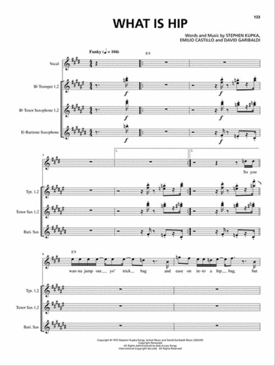 Funk/Disco Horn Section Saxophone scores gallery preview page 5
