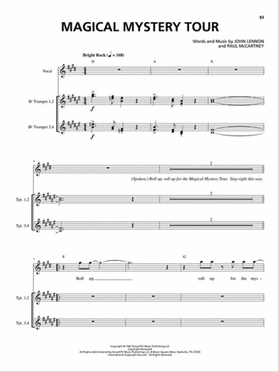 Pop/Rock Horn Section Saxophone scores gallery preview page 4
