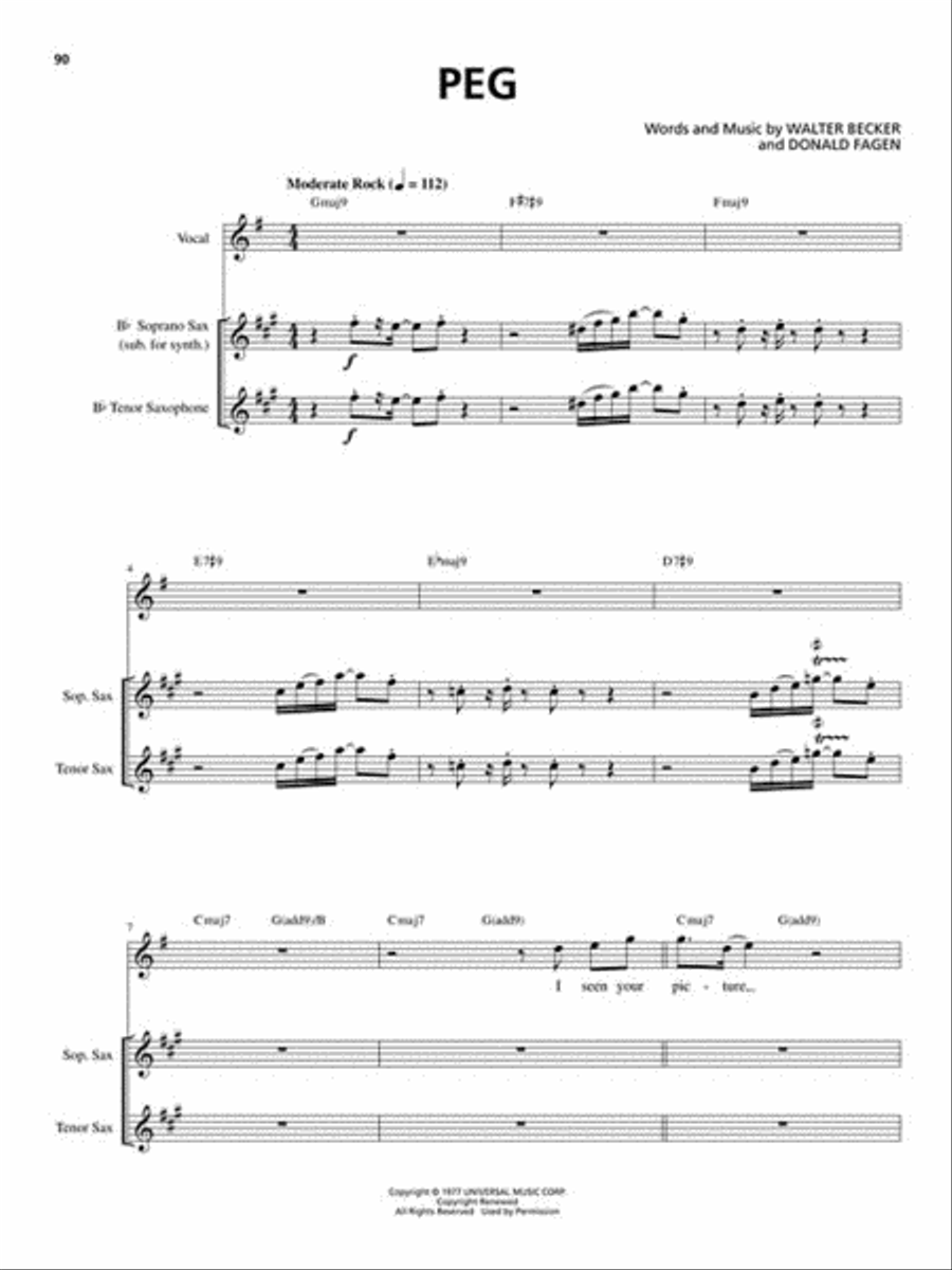 Pop/Rock Horn Section Saxophone scores gallery preview page 5