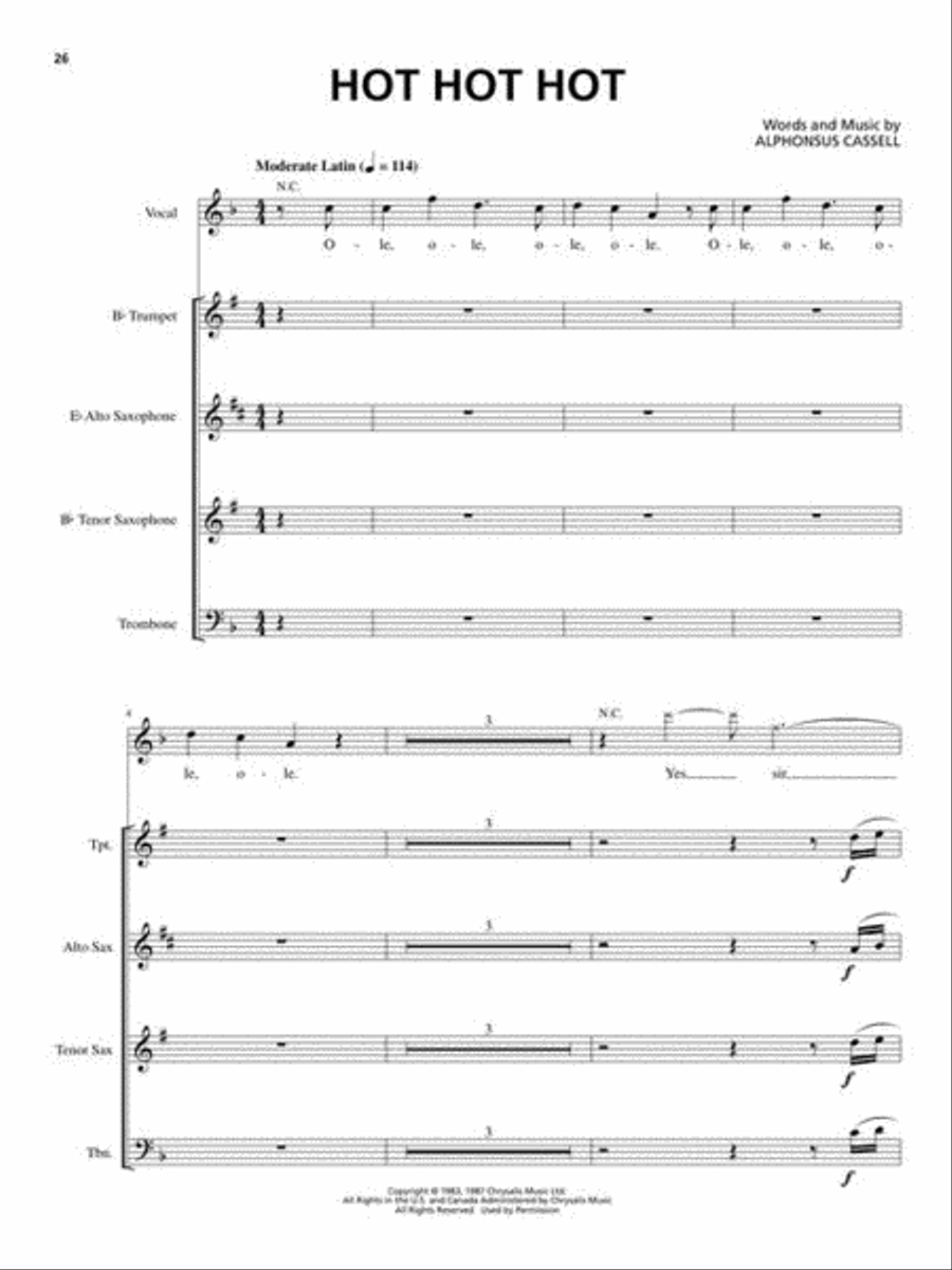 Pop/Rock Horn Section Saxophone scores gallery preview page 6