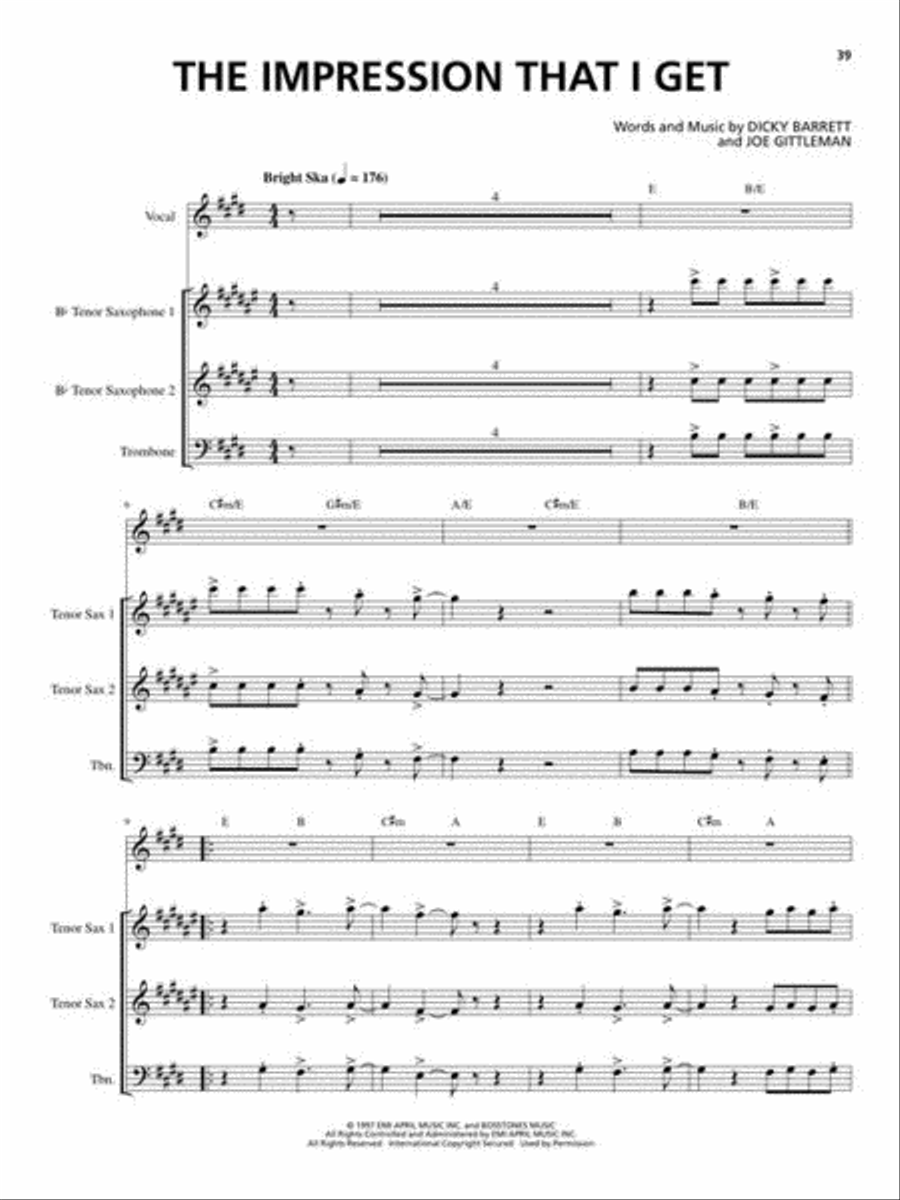 Pop/Rock Horn Section Saxophone scores gallery preview page 7