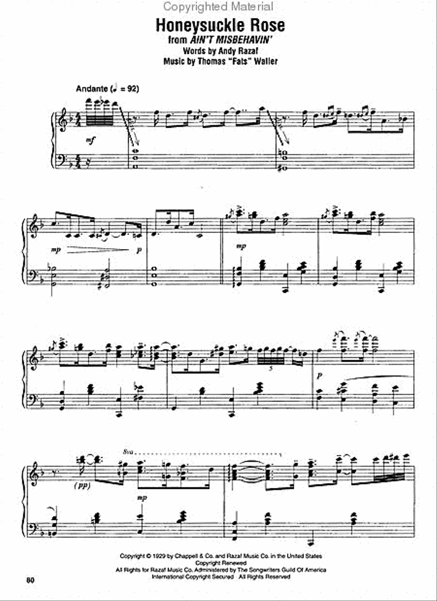 Jazz Standards Piano scores gallery preview page 4
