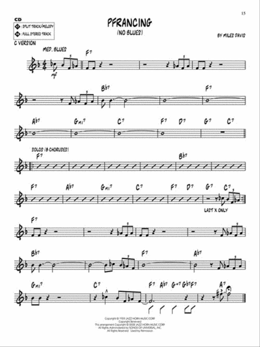 Miles Davis Classics C Instrument scores gallery preview page 6