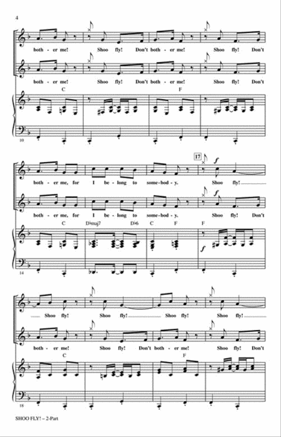 Shoo Fly! Choir scores gallery preview page 3
