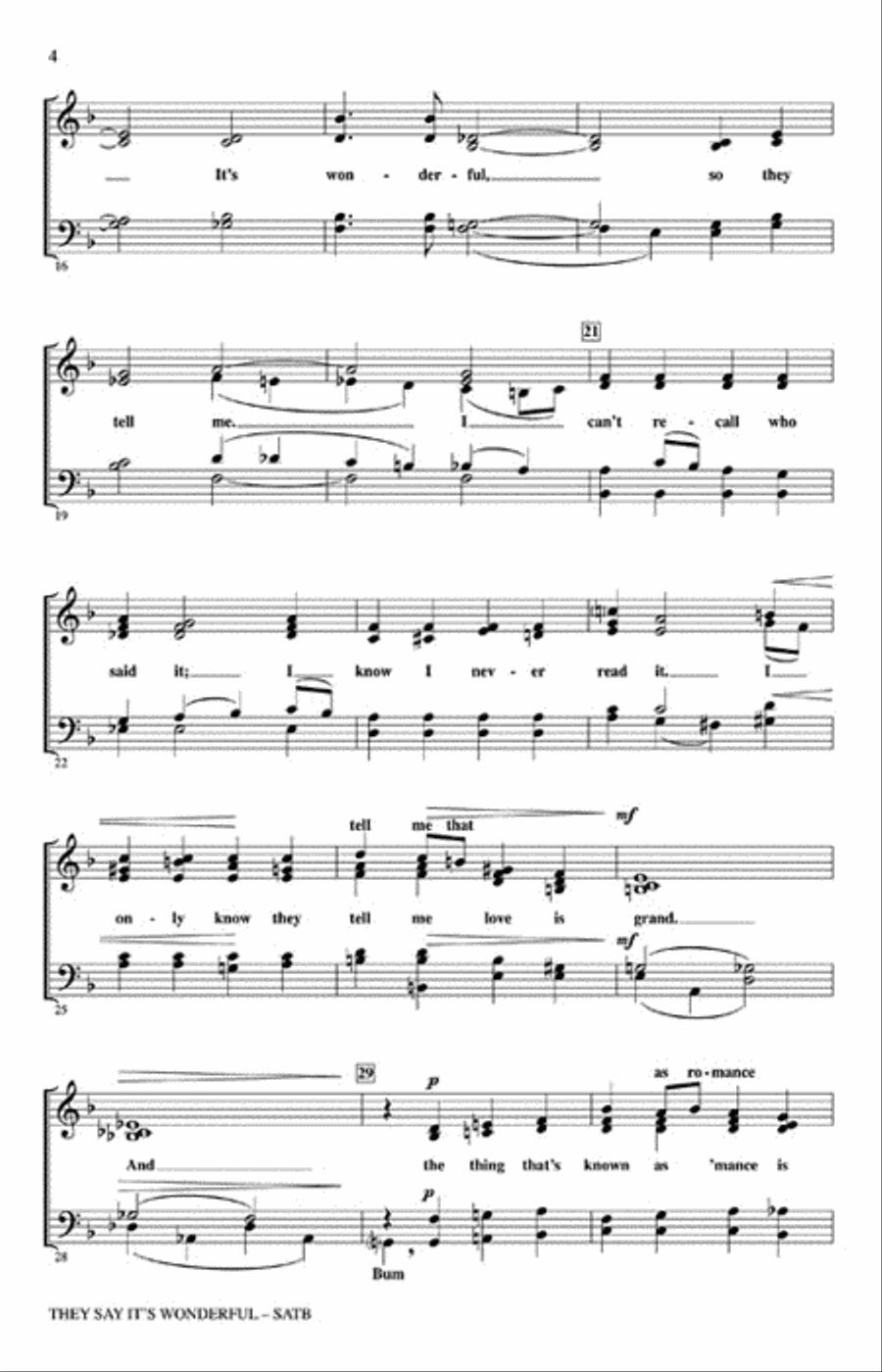 They Say It's Wonderful They Say It's Wonderful Divisi scores gallery preview page 3